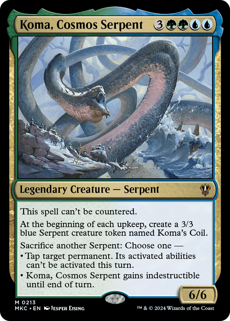 Koma, Cosmos Serpent (MKC-213) - Murders at Karlov Manor Commander - Premium MTG Single from Wizards of the Coast - Just $1.86! Shop now at Game Crave Tournament Store