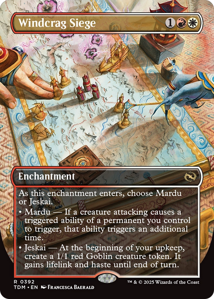 Windcrag Siege (TDM-392) - Tarkir: Dragonstorm: (enchantment) (Borderless) - Premium MTG Single from Wizards of the Coast - Just $0.70! Shop now at Game Crave Tournament Store