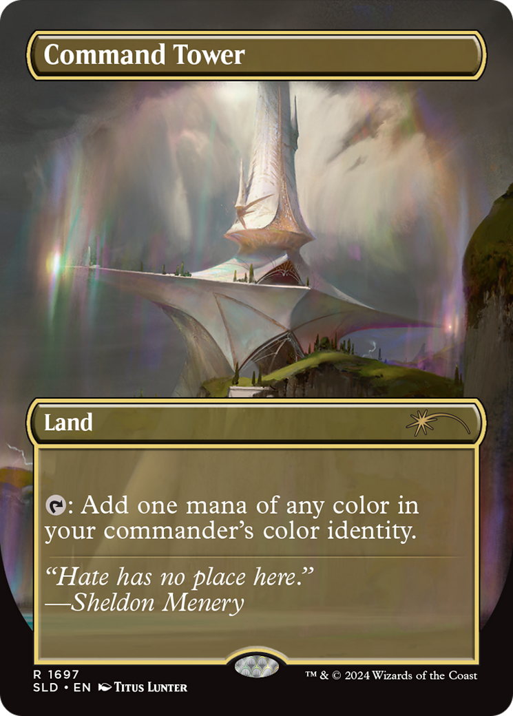 Command Tower (SLD-1697) - Secret Lair Drop (Borderless) Foil - Premium MTG Single from Wizards of the Coast - Just $4.95! Shop now at Game Crave Tournament Store
