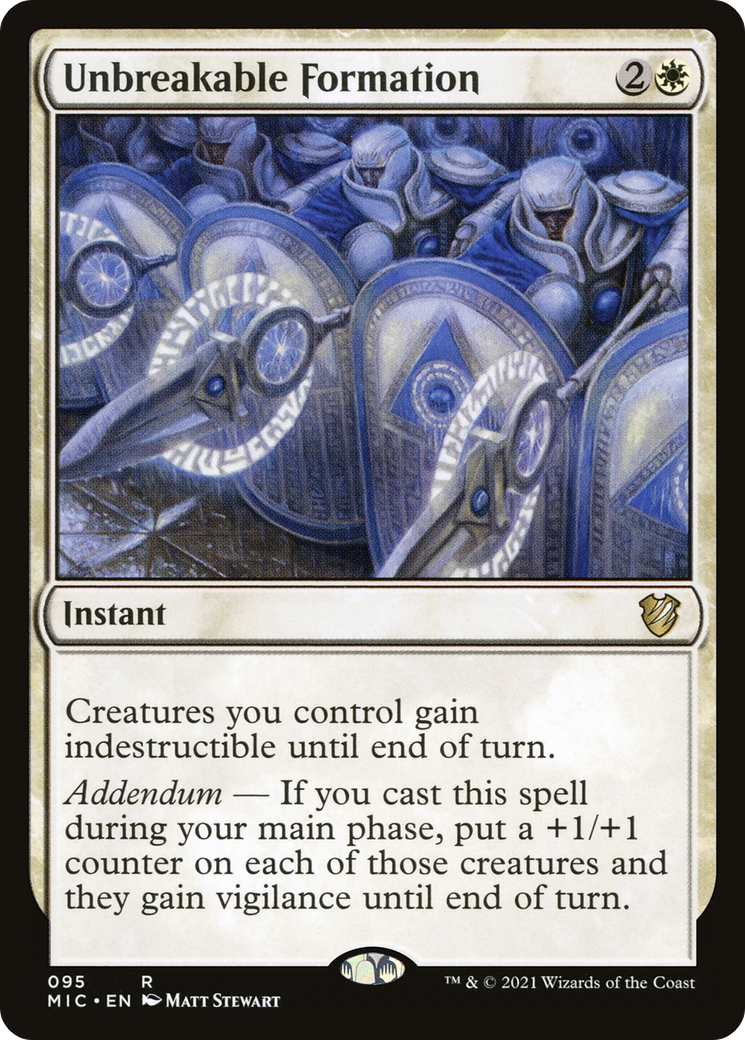 Unbreakable Formation (MIC-095) - Midnight Hunt Commander - Premium MTG Single from Wizards of the Coast - Just $0.40! Shop now at Game Crave Tournament Store