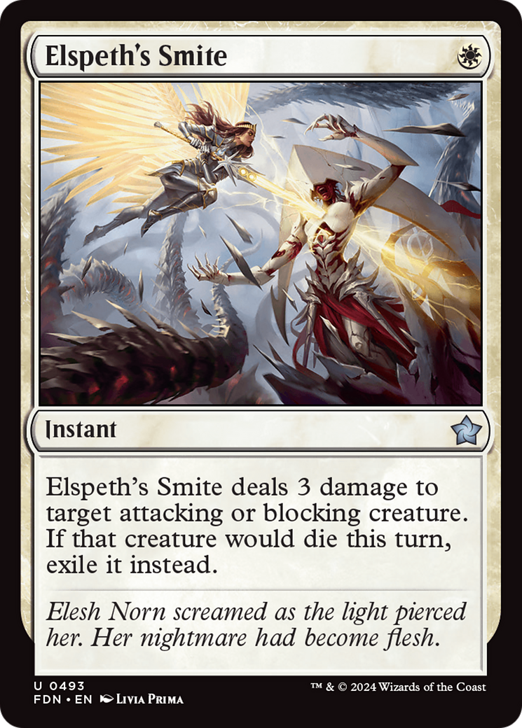 Elspeth's Smite (FDN-493) - Foundations - Premium MTG Single from Wizards of the Coast - Just $0.89! Shop now at Game Crave Tournament Store