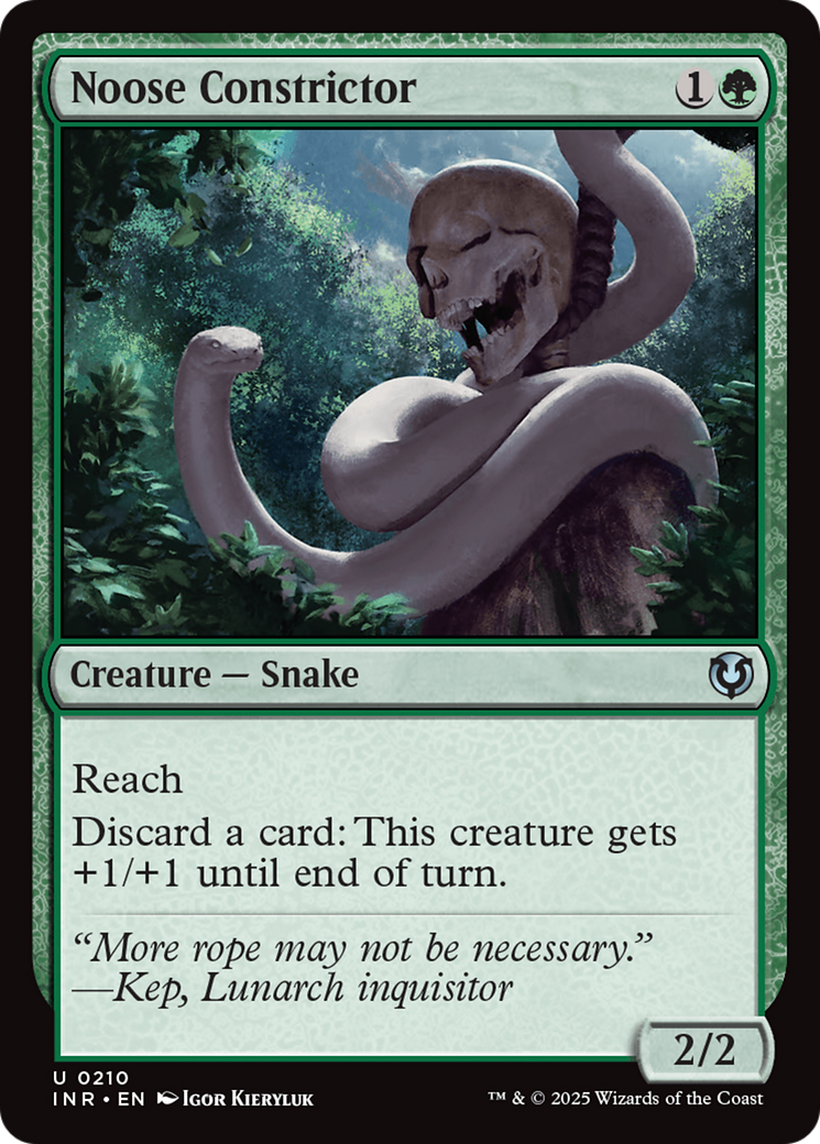 Noose Constrictor (-210) - Innistrad Remastered Foil - Premium MTG Single from Wizards of the Coast - Just $0.25! Shop now at Game Crave Tournament Store