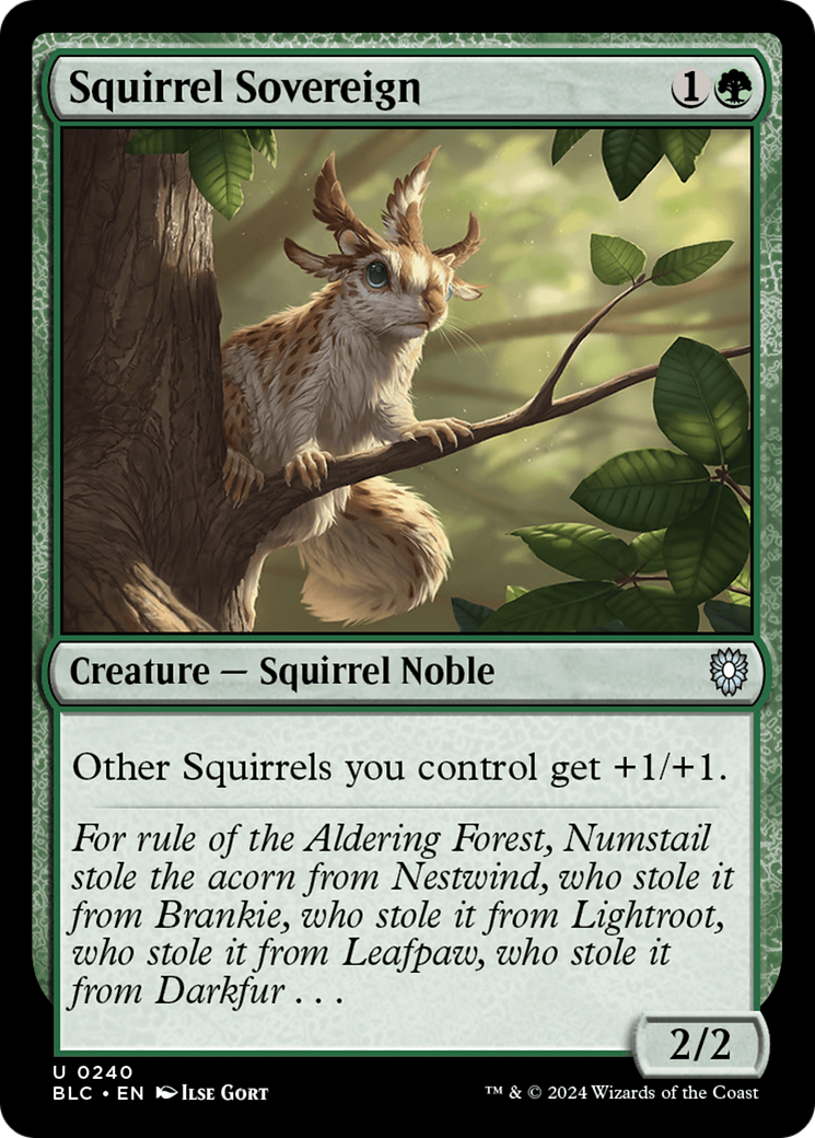 Squirrel Sovereign (BLC-240) - Bloomburrow Commander - Premium MTG Single from Wizards of the Coast - Just $0.25! Shop now at Game Crave Tournament Store
