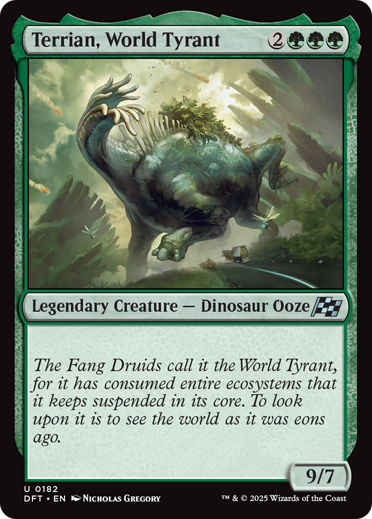 Terrian, World Tyrant (DFT-182) - Aetherdrift Foil - Premium MTG Single from Wizards of the Coast - Just $0.08! Shop now at Game Crave Tournament Store