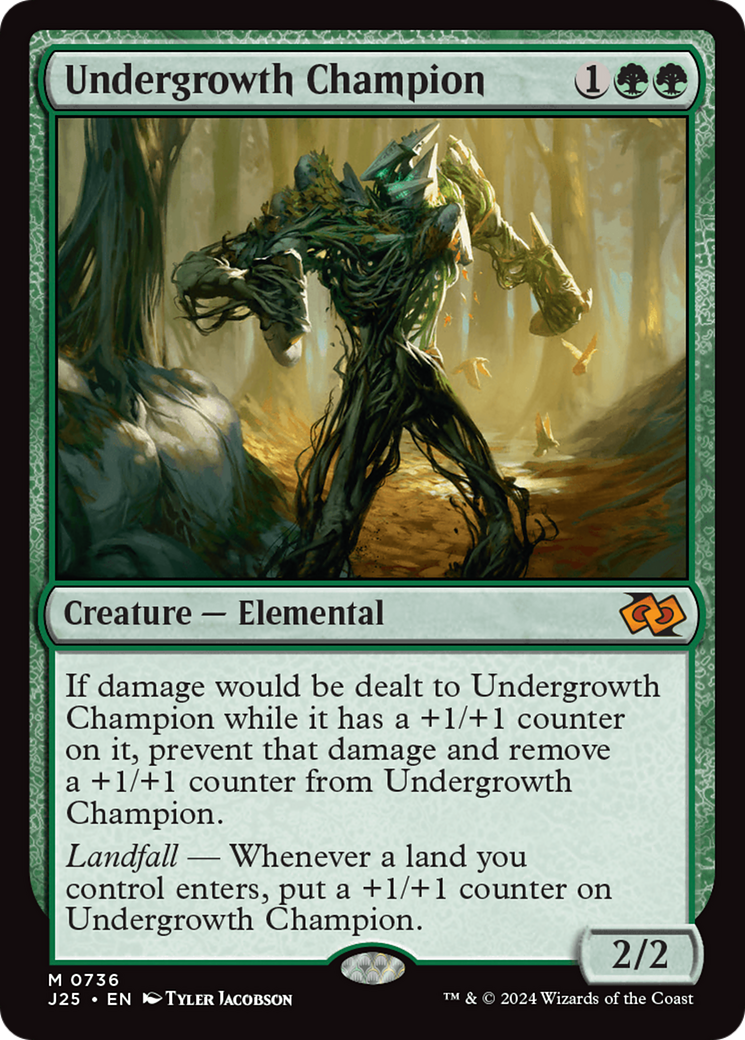 Undergrowth Champion (J25-736) - Foundations Jumpstart - Premium MTG Single from Wizards of the Coast - Just $0.51! Shop now at Game Crave Tournament Store