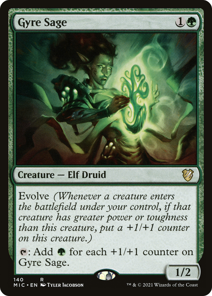 Gyre Sage (MIC-140) - Midnight Hunt Commander - Premium MTG Single from Wizards of the Coast - Just $1.28! Shop now at Game Crave Tournament Store
