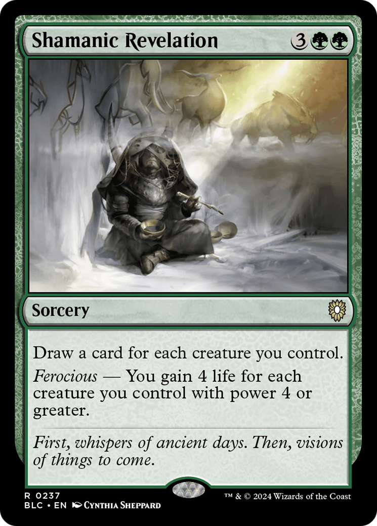 Shamanic Revelation (BLC-237) - Bloomburrow Commander - Premium MTG Single from Wizards of the Coast - Just $0.65! Shop now at Game Crave Tournament Store