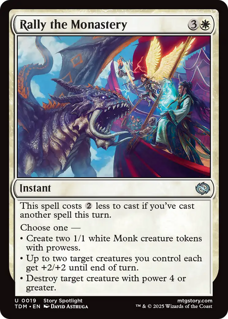 Rally the Monastery (TDM-019) - Tarkir: Dragonstorm Foil - Premium MTG Single from Wizards of the Coast - Just $0.08! Shop now at Game Crave Tournament Store