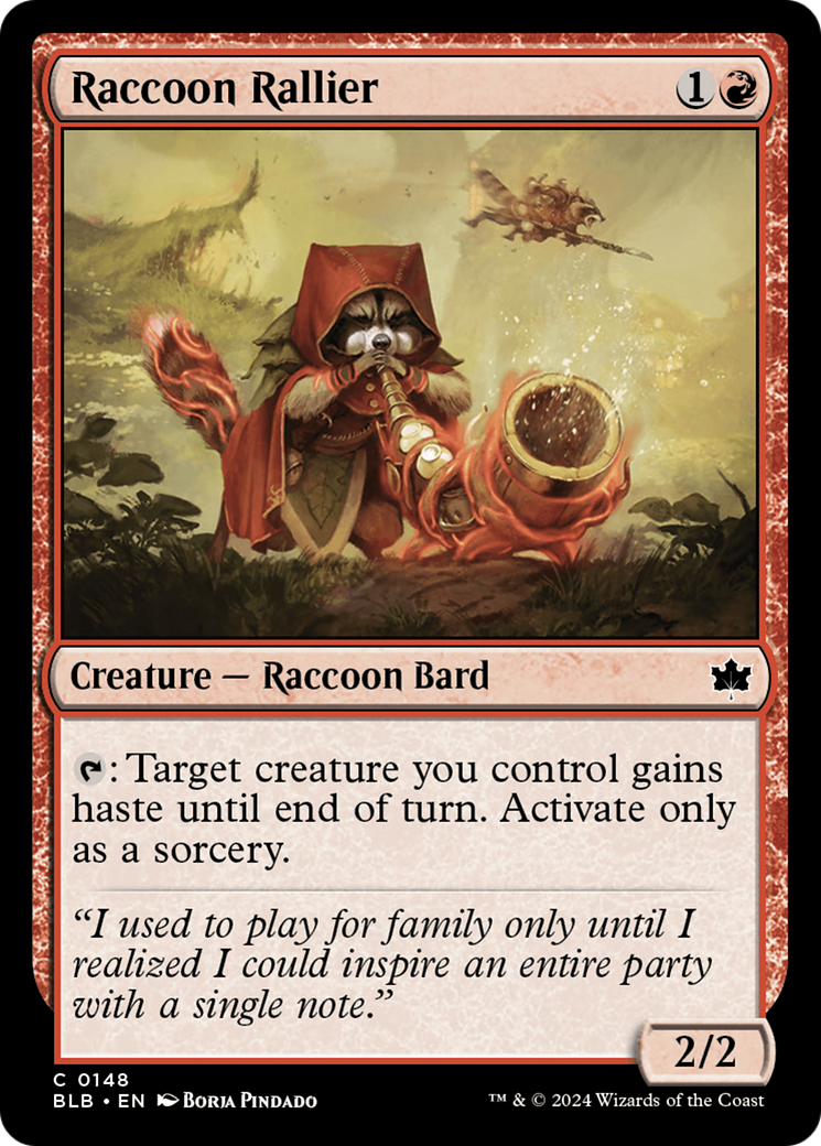 Raccoon Rallier (BLB-148) - Bloomburrow Foil - Premium MTG Single from Wizards of the Coast - Just $0.25! Shop now at Game Crave Tournament Store