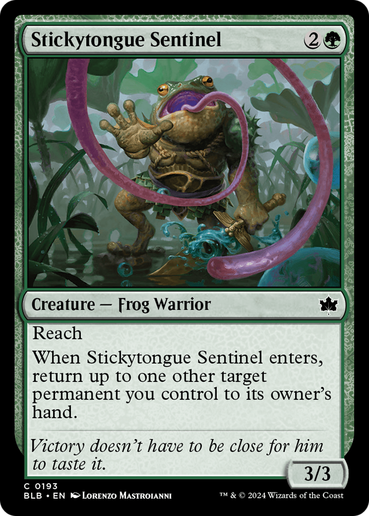 Stickytongue Sentinel (BLB-193) - Bloomburrow Foil - Premium MTG Single from Wizards of the Coast - Just $0.25! Shop now at Game Crave Tournament Store