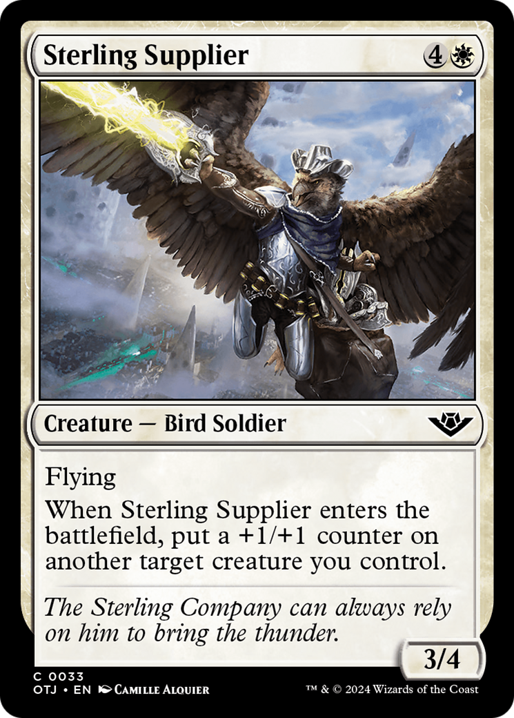 Sterling Supplier (OTJ-033) - Outlaws of Thunder Junction Foil - Premium MTG Single from Wizards of the Coast - Just $0.25! Shop now at Game Crave Tournament Store