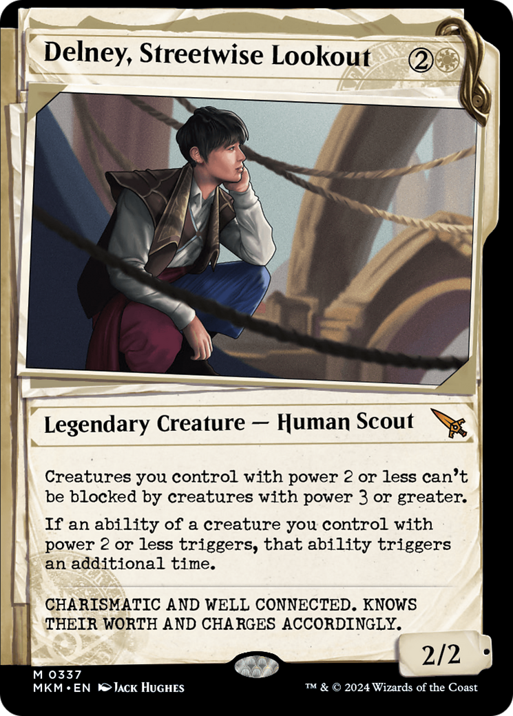 Delney, Streetwise Lookout (MKM-337) - Murders at Karlov Manor: (Showcase) Foil - Premium MTG Single from Wizards of the Coast - Just $24.47! Shop now at Game Crave Tournament Store
