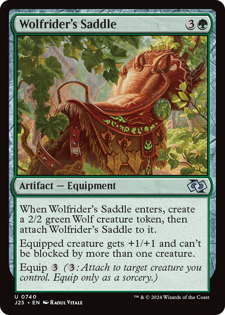 Wolfrider's Saddle (J25-740) - Foundations Jumpstart - Premium MTG Single from Wizards of the Coast - Just $0.25! Shop now at Game Crave Tournament Store