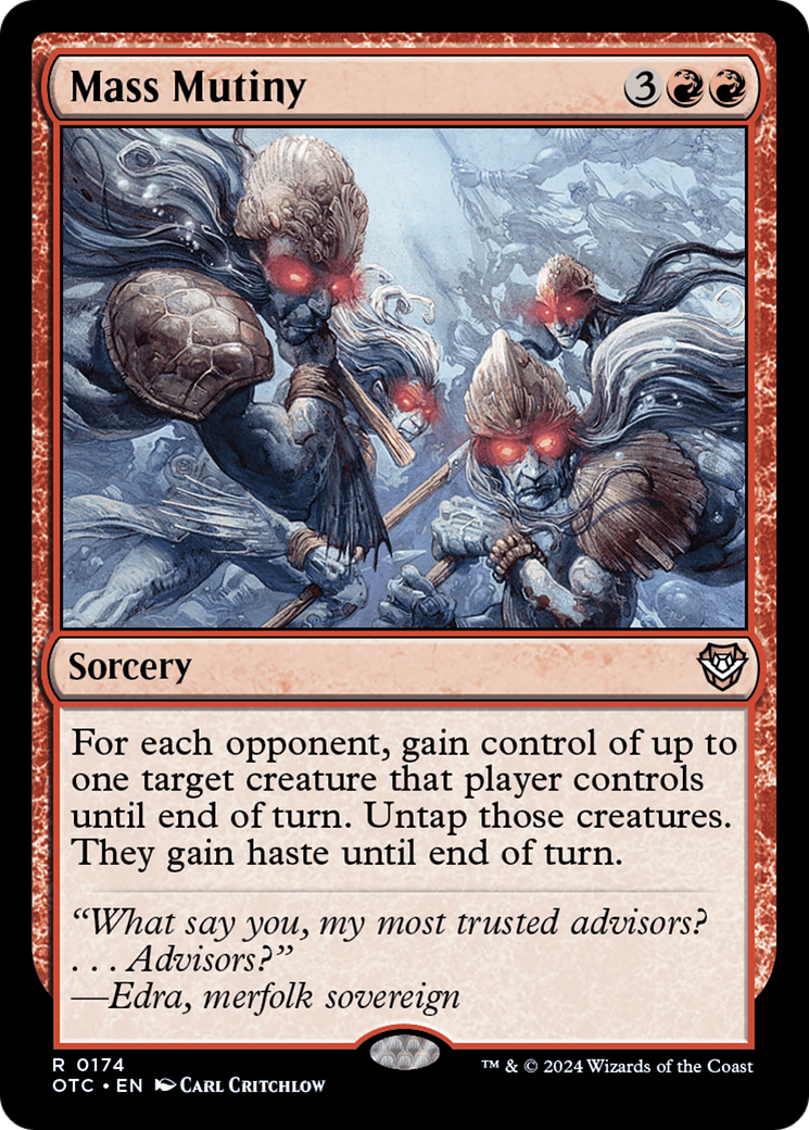 Mass Mutiny (OTC-174) - Outlaws of Thunder Junction Commander - Premium MTG Single from Wizards of the Coast - Just $0.25! Shop now at Game Crave Tournament Store