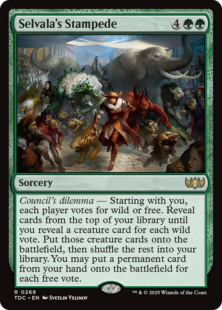 Selvala's Stampede (TDC-269) - Tarkir: Dragonstorm Commander - Premium MTG Single from Wizards of the Coast - Just $0.25! Shop now at Game Crave Tournament Store