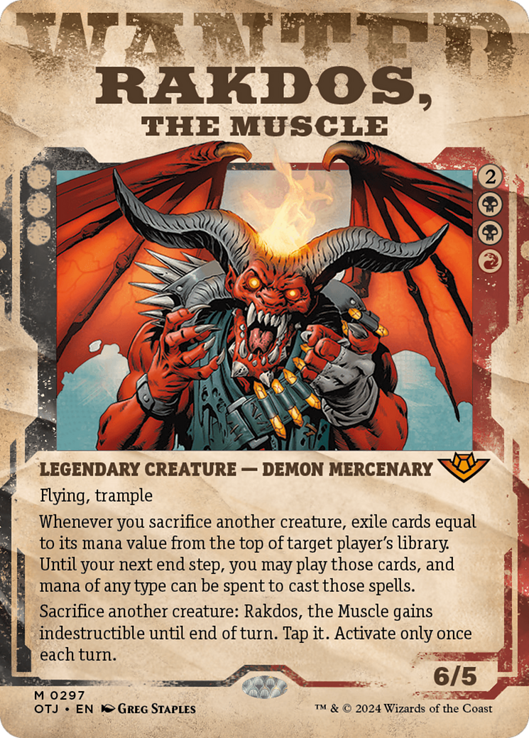 Rakdos, the Muscle (OTJ-297) - Outlaws of Thunder Junction: (Showcase) - Premium MTG Single from Wizards of the Coast - Just $1.70! Shop now at Game Crave Tournament Store