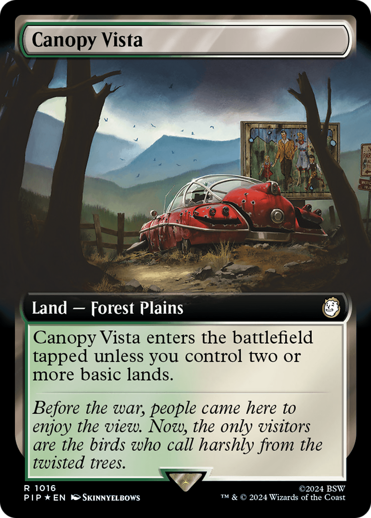 Canopy Vista (PIP-1016) - Fallout: (Extended Art) - Premium MTG Single from Wizards of the Coast - Just $2.06! Shop now at Game Crave Tournament Store