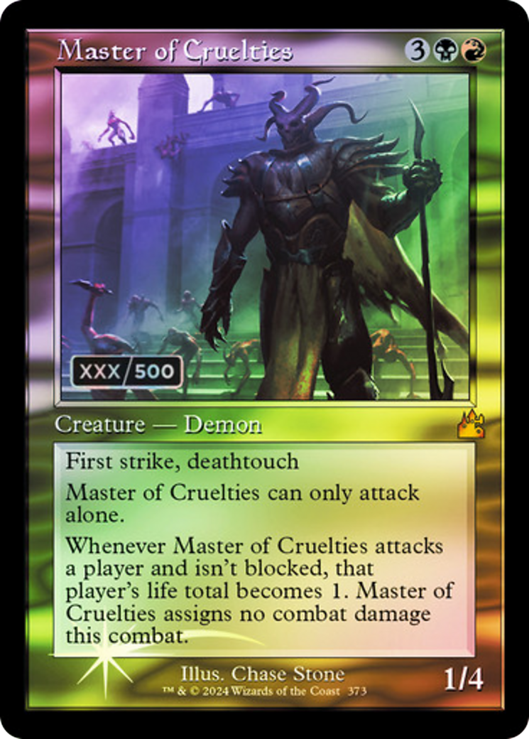 Master of Cruelties (RVR-373Z) - Ravnica Remastered Foil - Premium MTG Single from Wizards of the Coast - Just $123.42! Shop now at Game Crave Tournament Store