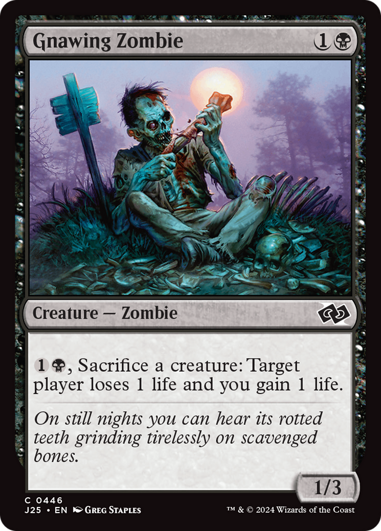 Gnawing Zombie (J25-446) - Foundations Jumpstart - Premium MTG Single from Wizards of the Coast - Just $0.25! Shop now at Game Crave Tournament Store