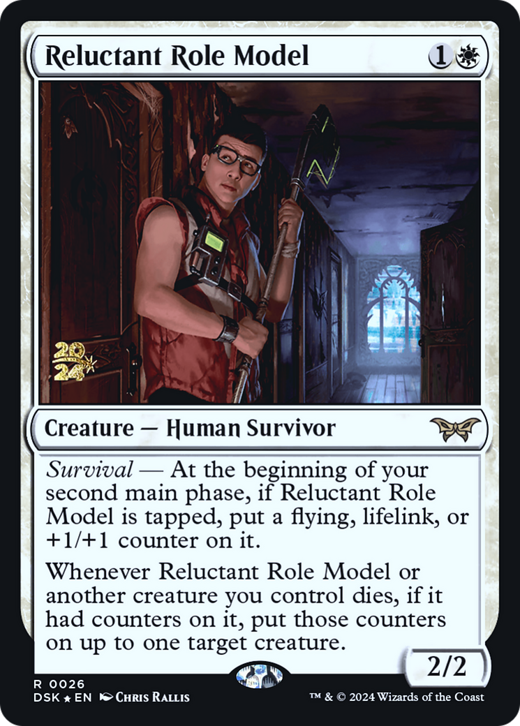 Reluctant Role Model (PDSK-26S) - Duskmourn: House of Horror Promos Foil - Premium MTG Single from Wizards of the Coast - Just $0.52! Shop now at Game Crave Tournament Store