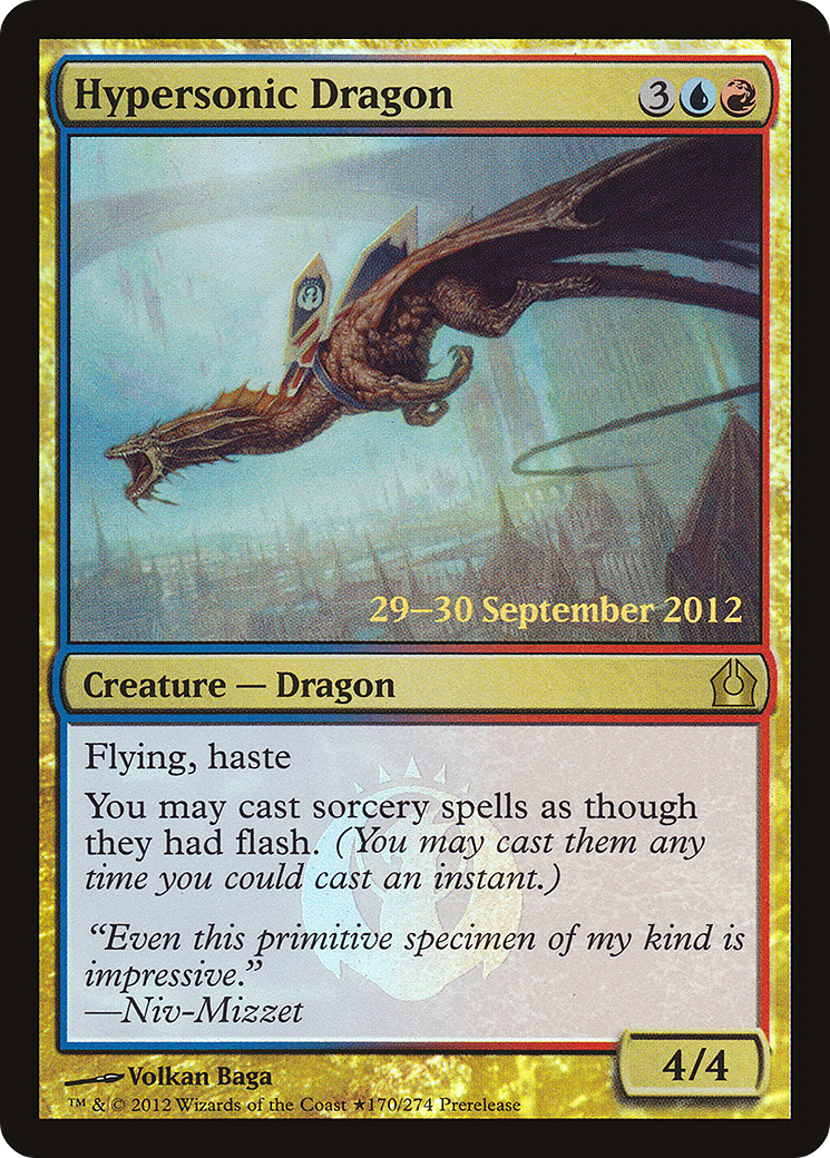 Hypersonic Dragon (PRTR-170★) - Return to Ravnica Promos Foil