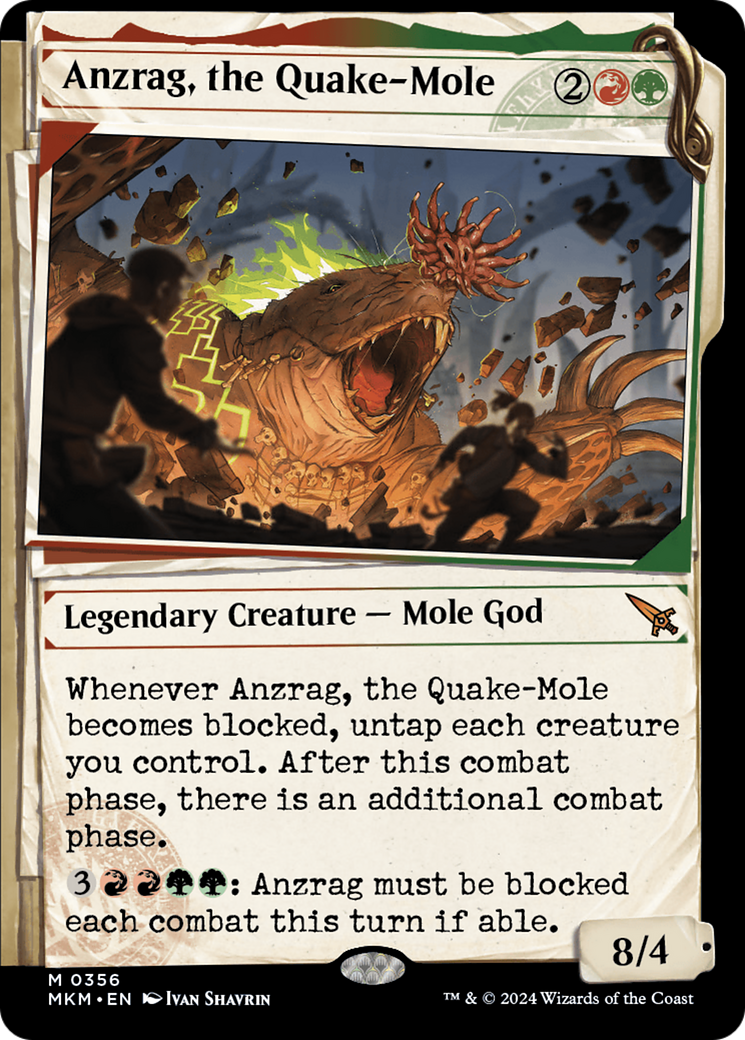 Anzrag, the Quake-Mole (MKM-356) - Murders at Karlov Manor: (Showcase) - Premium MTG Single from Wizards of the Coast - Just $3.01! Shop now at Game Crave Tournament Store