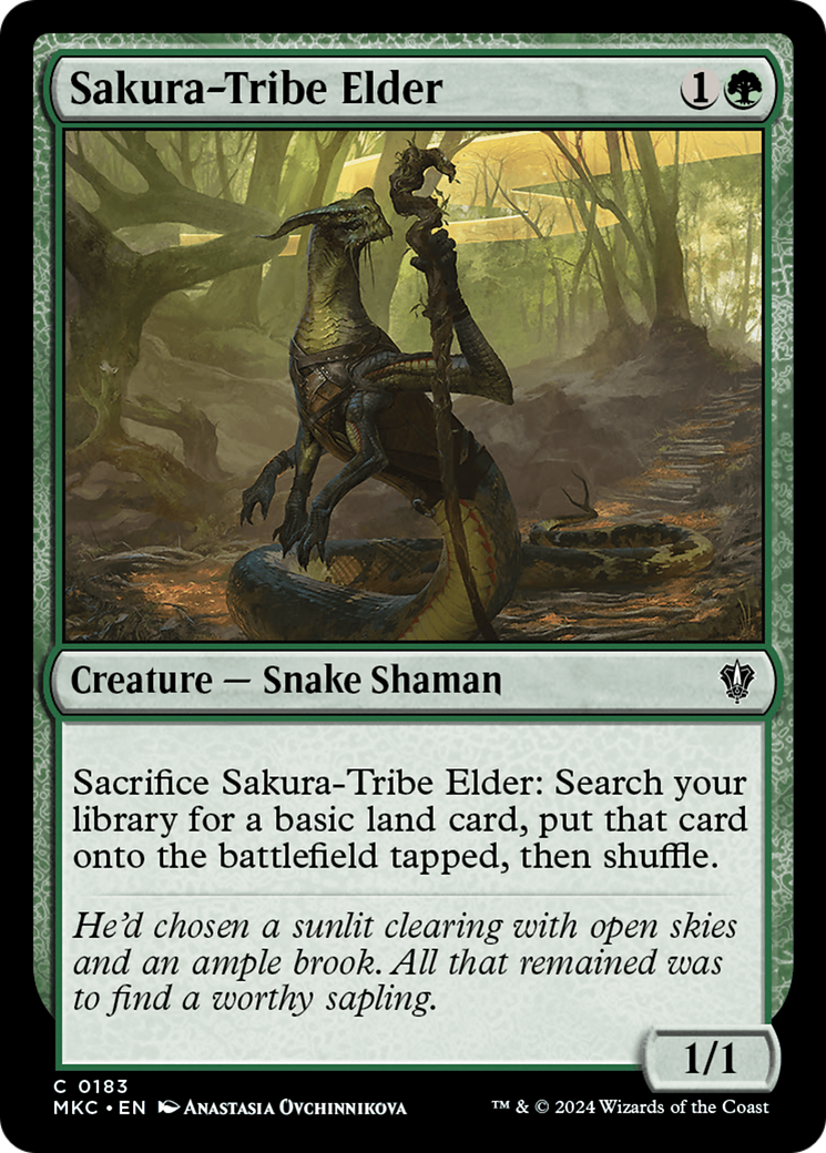 Sakura-Tribe Elder (MKC-183) - Murders at Karlov Manor Commander - Premium MTG Single from Wizards of the Coast - Just $0.28! Shop now at Game Crave Tournament Store