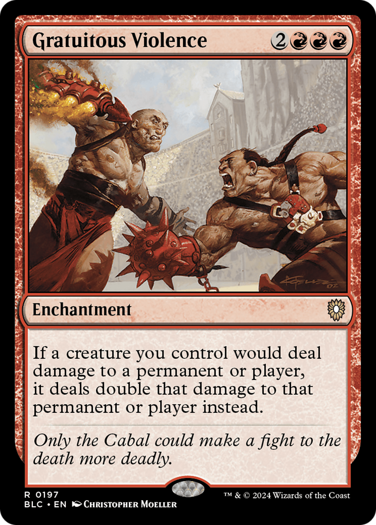 Gratuitous Violence (BLC-197) - Bloomburrow Commander - Premium MTG Single from Wizards of the Coast - Just $0.38! Shop now at Game Crave Tournament Store