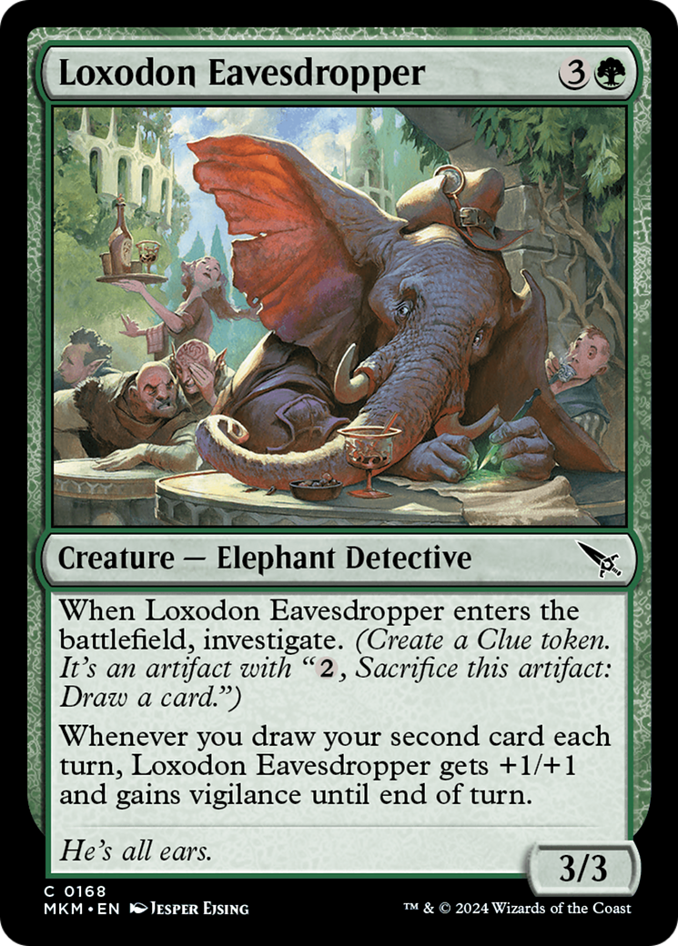 Loxodon Eavesdropper (MKM-168) - Murders at Karlov Manor Foil - Premium MTG Single from Wizards of the Coast - Just $0.25! Shop now at Game Crave Tournament Store