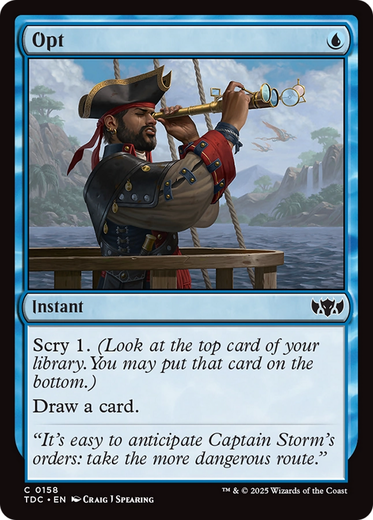 Opt (TDC-158) - Tarkir: Dragonstorm Commander - Premium MTG Single from Wizards of the Coast - Just $0.08! Shop now at Game Crave Tournament Store