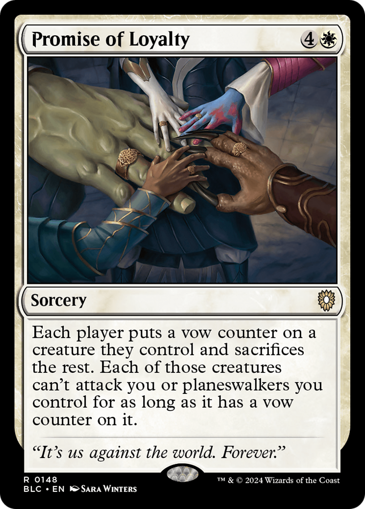 Promise of Loyalty (BLC-148) - Bloomburrow Commander - Premium MTG Single from Wizards of the Coast - Just $0.25! Shop now at Game Crave Tournament Store