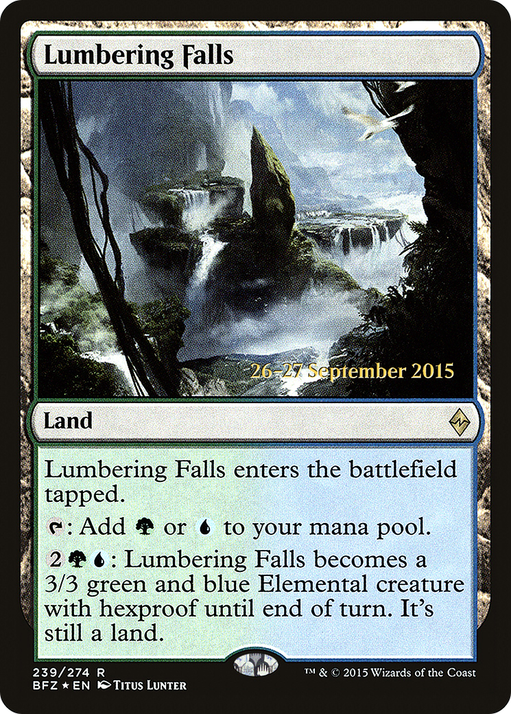 Lumbering Falls (PBFZ-239S) - Battle for Zendikar Promos Foil
