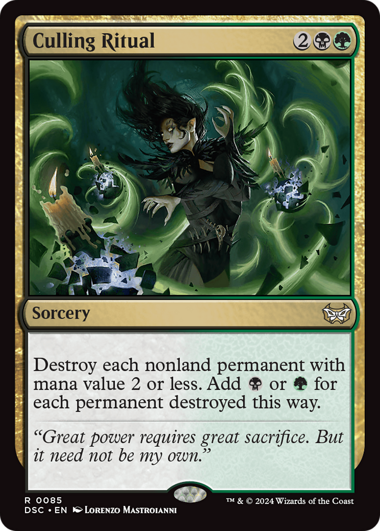 Culling Ritual (DSC-085) - Duskmourn: House of Horror Commander - Premium MTG Single from Wizards of the Coast - Just $0.54! Shop now at Game Crave Tournament Store