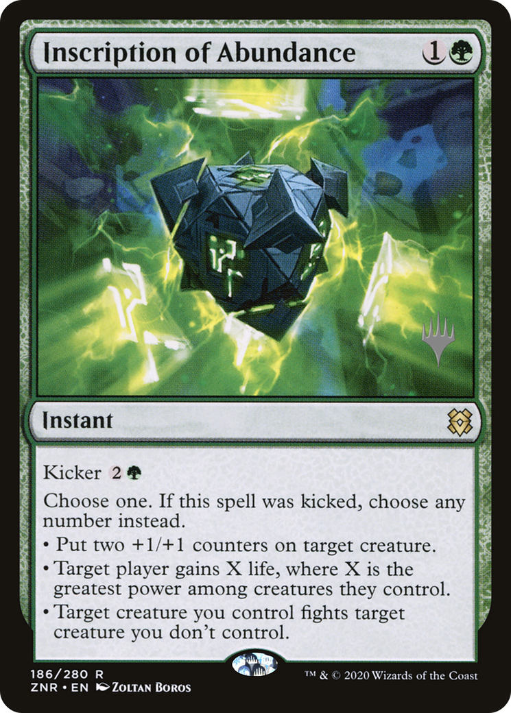 Inscription of Abundance (PZNR-186P) - Zendikar Rising Promos Foil