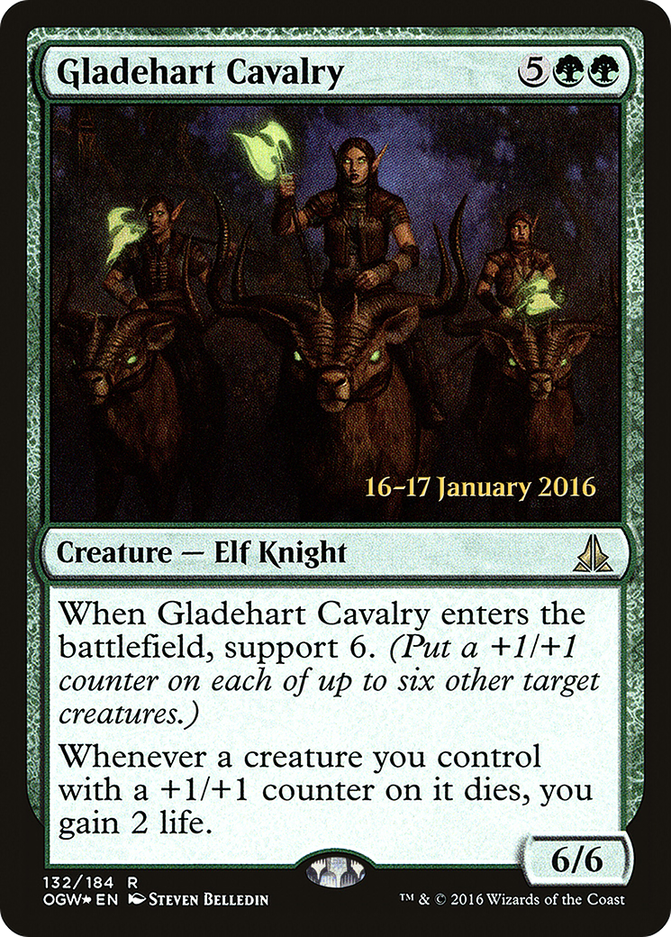 Gladehart Cavalry (POGW-132S) - Oath of the Gatewatch Promos Foil - Premium MTG Single from Wizards of the Coast - Just $0.38! Shop now at Game Crave Tournament Store