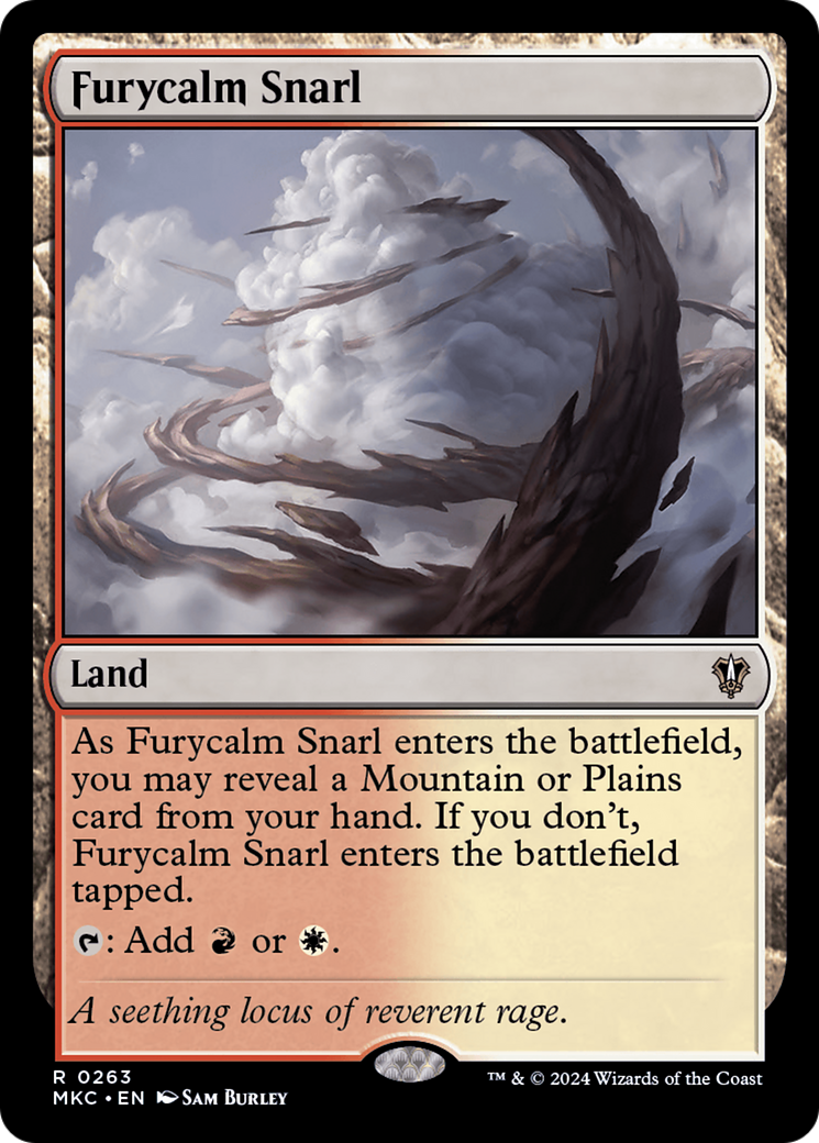 Furycalm Snarl (MKC-263) - Murders at Karlov Manor Commander - Premium MTG Single from Wizards of the Coast - Just $0.25! Shop now at Game Crave Tournament Store
