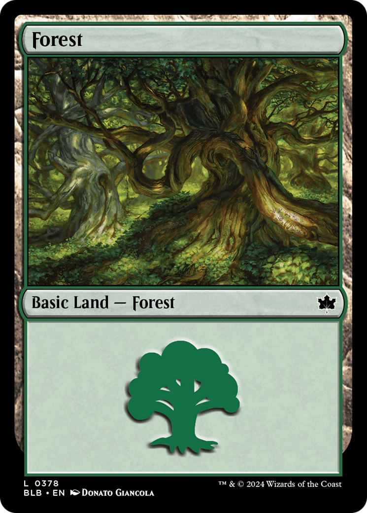 Forest (BLB-378) - Bloomburrow Foil - Premium MTG Single from Wizards of the Coast - Just $0.25! Shop now at Game Crave Tournament Store