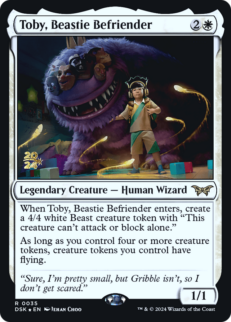 Toby, Beastie Befriender (PDSK-35S) - Duskmourn: House of Horror Promos Foil - Premium MTG Single from Wizards of the Coast - Just $0.82! Shop now at Game Crave Tournament Store
