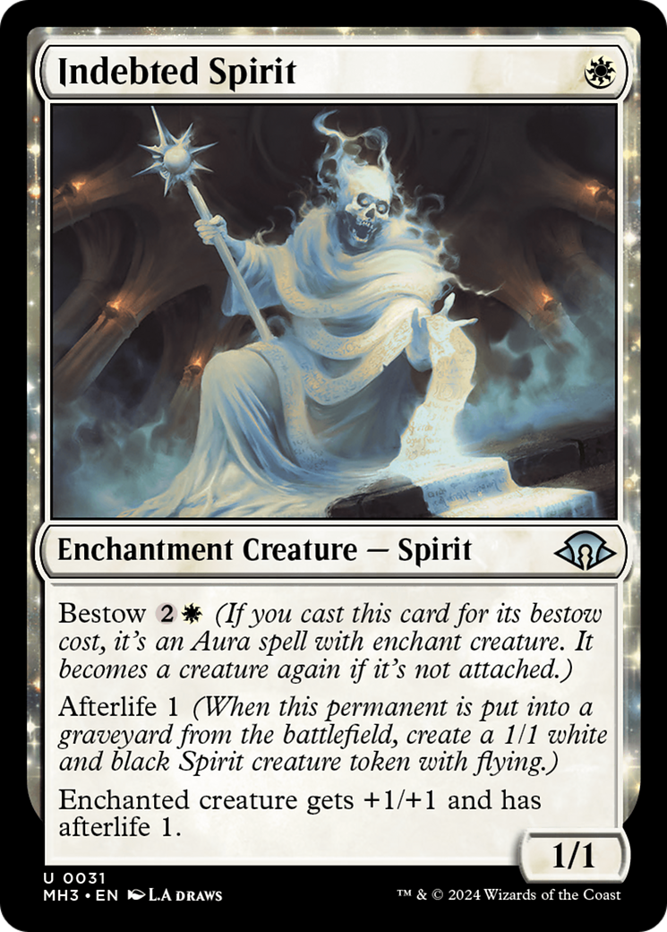 Indebted Spirit (MH3-031) - Modern Horizons 3 Foil - Premium MTG Single from Wizards of the Coast - Just $0.26! Shop now at Game Crave Tournament Store