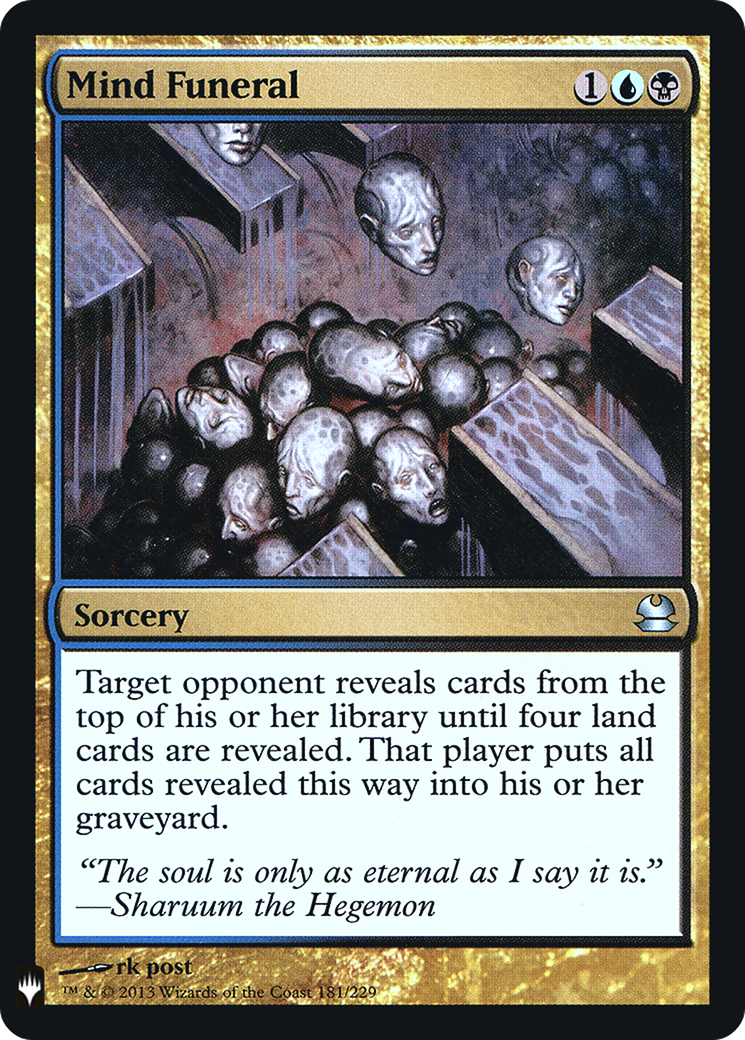 Mind Funeral (FMB1-089) - Mystery Booster Retail Edition Foils Foil
