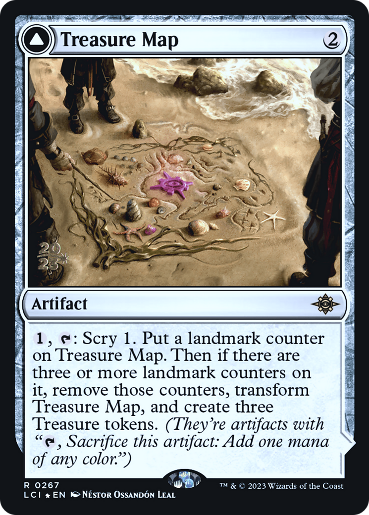 Treasure Map // Treasure Cove (PLCI-267S) - The Lost Caverns of Ixalan Promos Foil - Premium MTG Single from Wizards of the Coast - Just $3.14! Shop now at Game Crave Tournament Store
