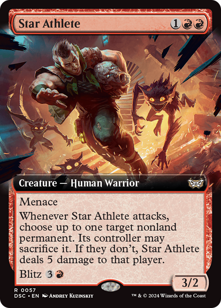 Star Athlete (DSC-057) - Duskmourn: House of Horror Commander: (Extended Art) - Premium MTG Single from Wizards of the Coast - Just $0.48! Shop now at Game Crave Tournament Store