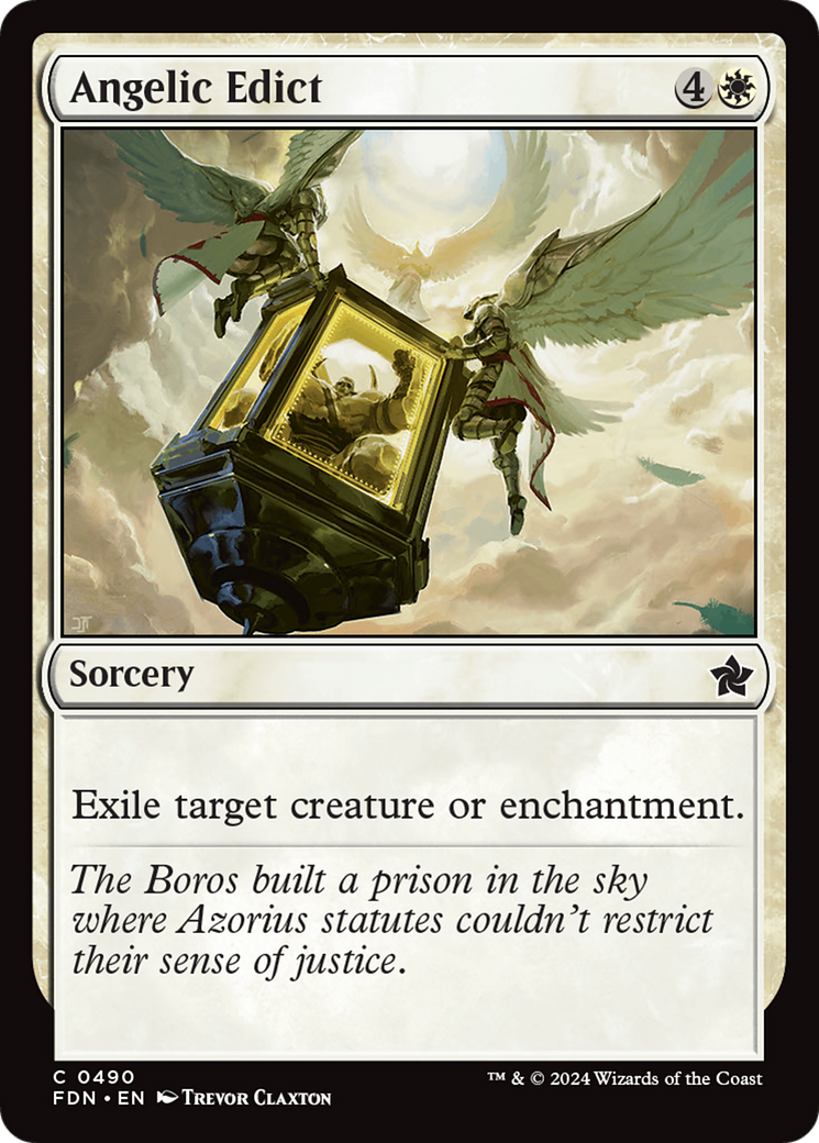 Angelic Edict (FDN-490) - Foundations - Premium MTG Single from Wizards of the Coast - Just $0.25! Shop now at Game Crave Tournament Store