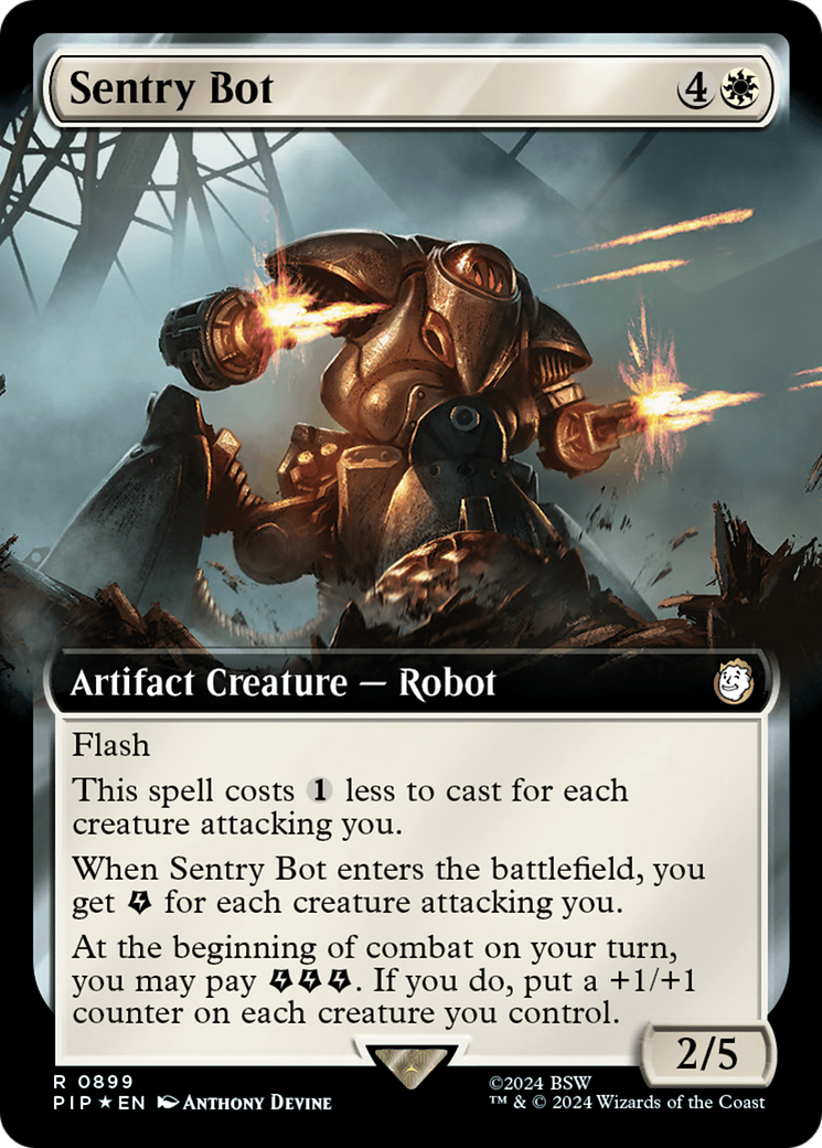 Sentry Bot (PIP-899) - Fallout: (Extended Art) Foil - Premium MTG Single from Wizards of the Coast - Just $0.93! Shop now at Game Crave Tournament Store