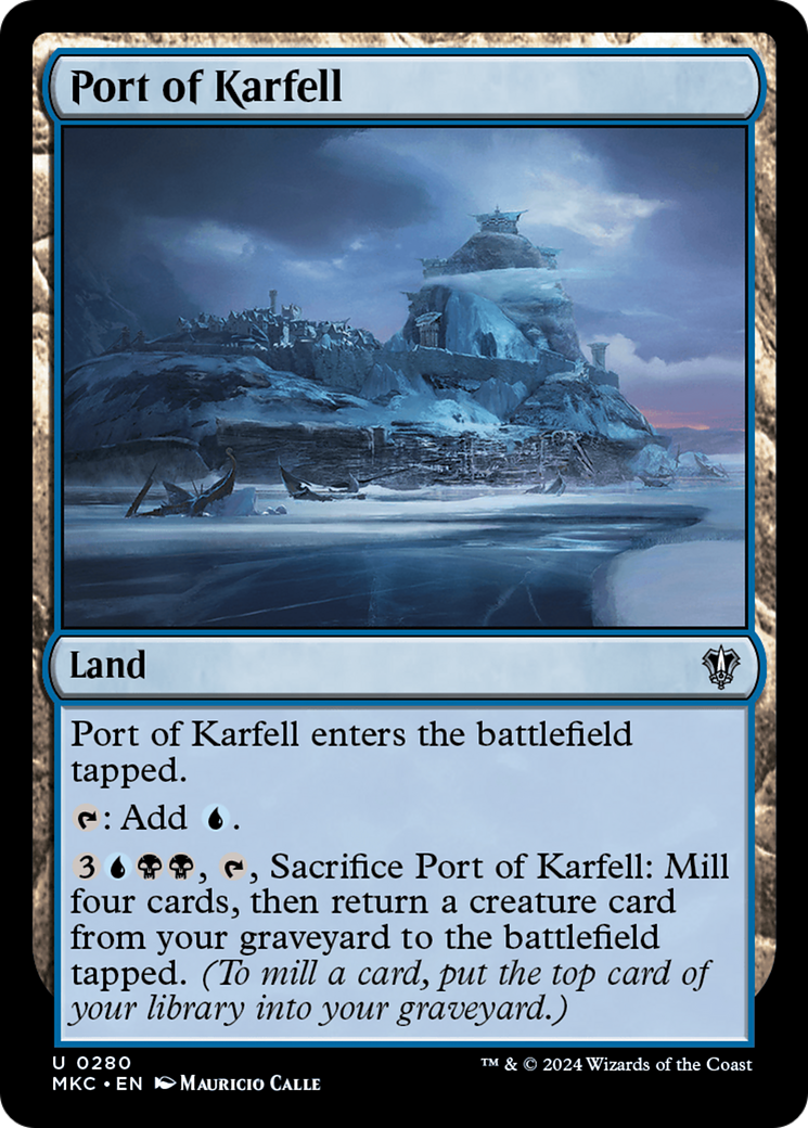 Port of Karfell (MKC-280) - Murders at Karlov Manor Commander - Premium MTG Single from Wizards of the Coast - Just $0.25! Shop now at Game Crave Tournament Store
