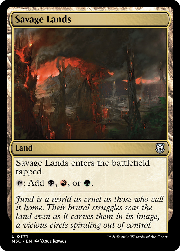 Savage Lands (M3C-371) - Modern Horizons 3 Commander Foil - Premium MTG Single from Wizards of the Coast - Just $0.50! Shop now at Game Crave Tournament Store