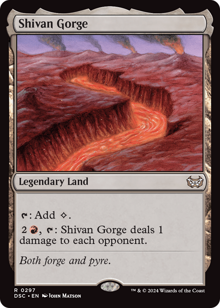 Shivan Gorge (DSC-297) - Duskmourn: House of Horror Commander - Premium MTG Single from Wizards of the Coast - Just $0.39! Shop now at Game Crave Tournament Store