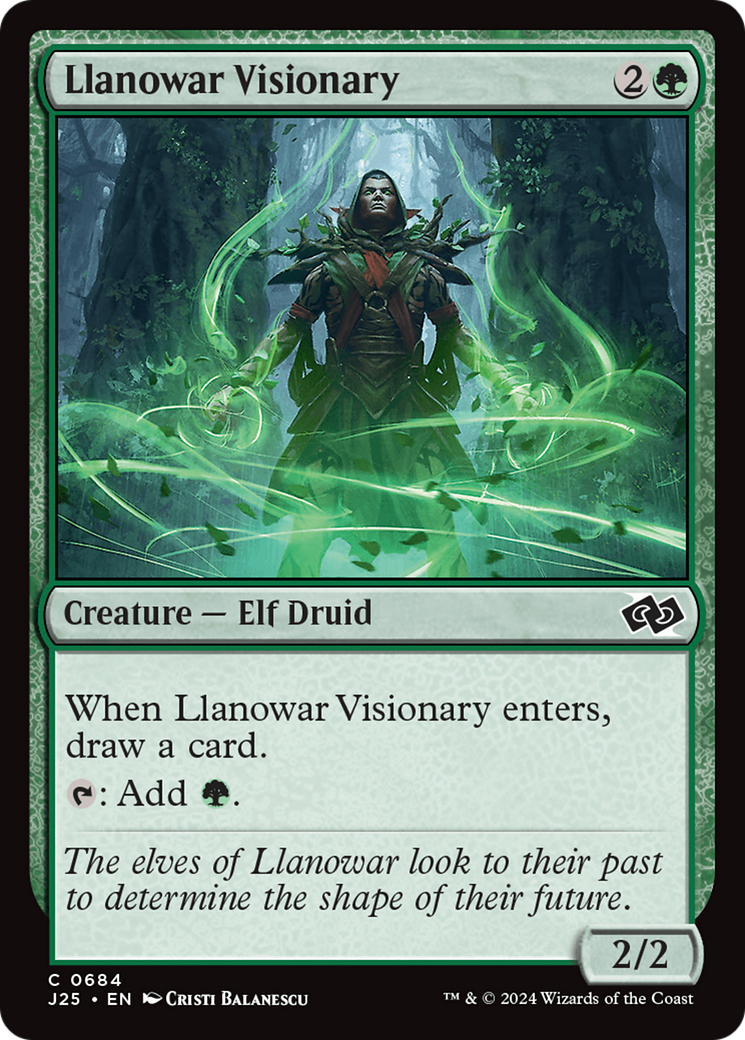 Llanowar Visionary (J25-684) - Foundations Jumpstart - Premium MTG Single from Wizards of the Coast - Just $0.25! Shop now at Game Crave Tournament Store