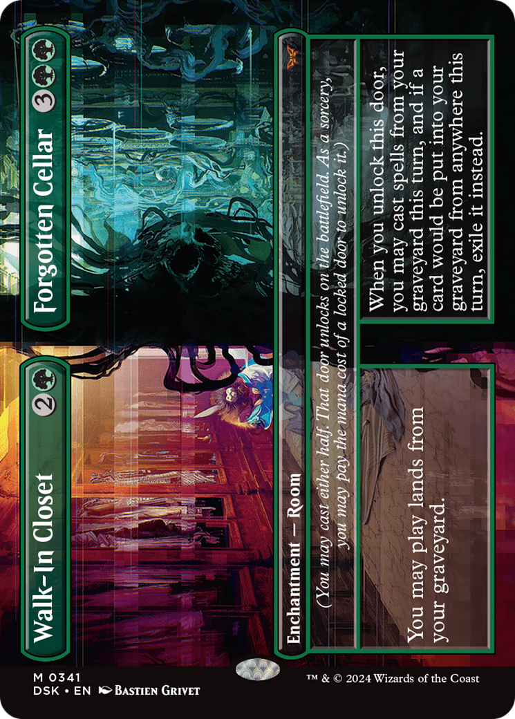 Walk-In Closet // Forgotten Cellar (DSK-341) - Duskmourn: House of Horror (Borderless) Foil - Premium MTG Single from Wizards of the Coast - Just $8.53! Shop now at Game Crave Tournament Store
