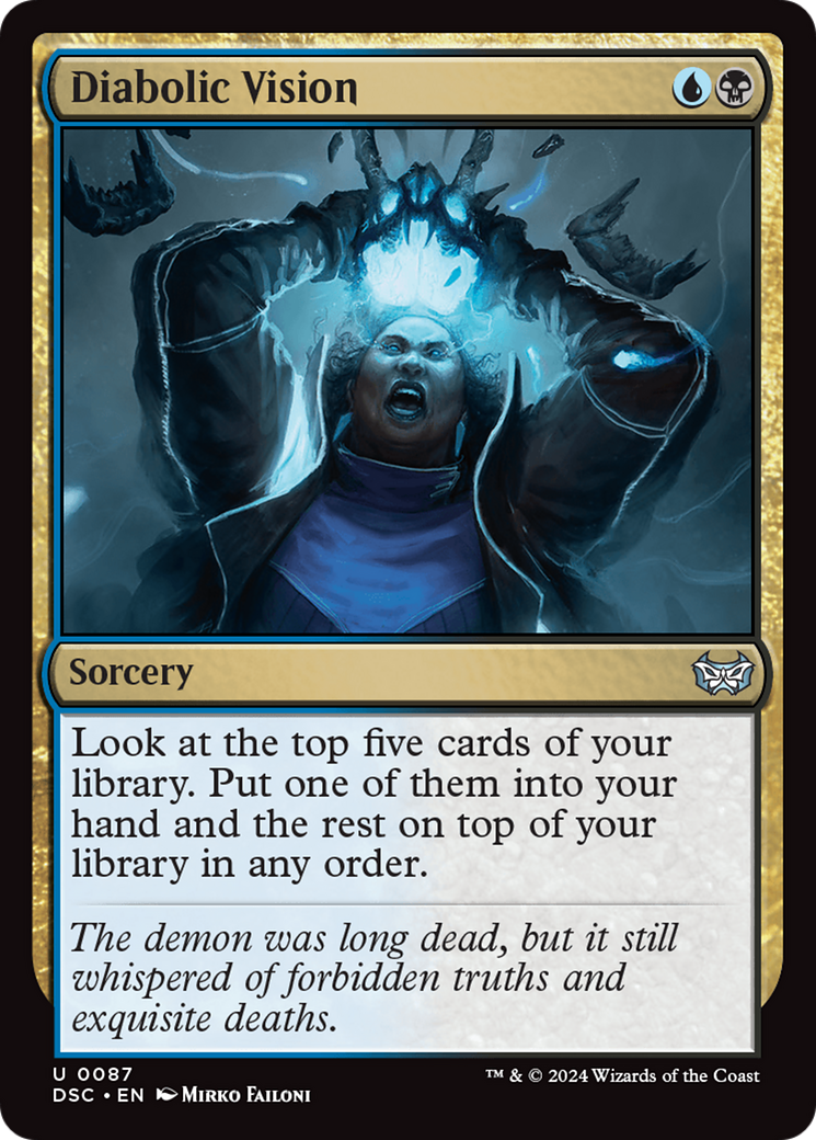 Diabolic Vision (DSC-087) - Duskmourn: House of Horror Commander - Premium MTG Single from Wizards of the Coast - Just $0.25! Shop now at Game Crave Tournament Store